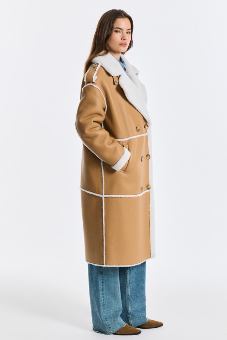 дубленка из искусственного меха по цене 7330 руб вид справа