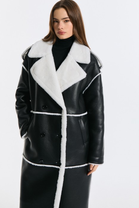 дубленка из искусственного меха из россии вид сбоку