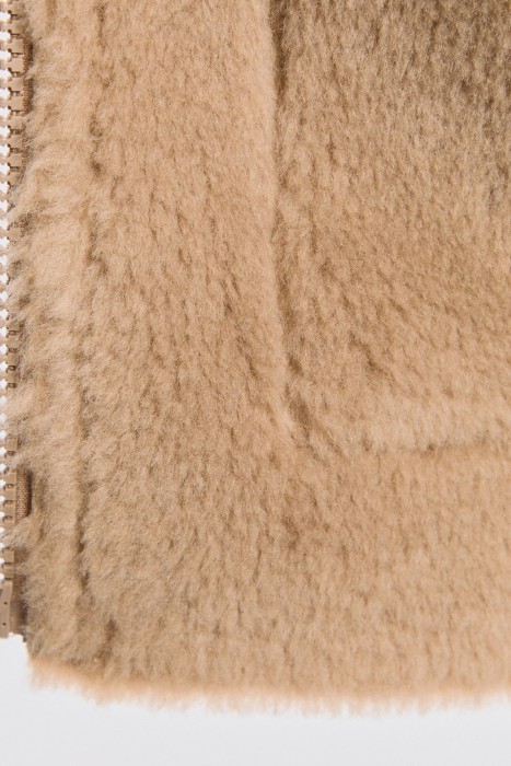 дубленка из искусственной кожи и натуральной шерсти из россии вид сбоку