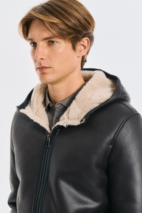 дубленка из искусственной кожи из россии вид сбоку