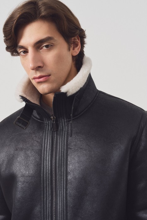 дубленка из искусственной кожи из россии вид сбоку