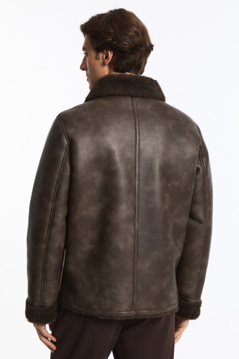 дубленка из искусственной кожи по цене 7330 руб вид справа