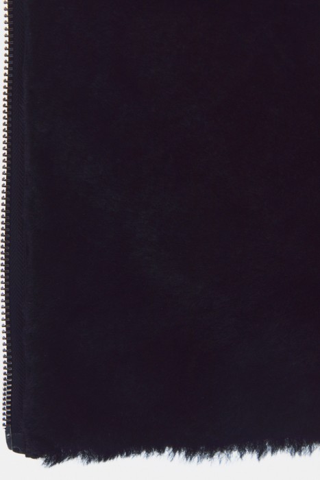 дубленка из натуральной кожи от бренда снежная королева вид слева