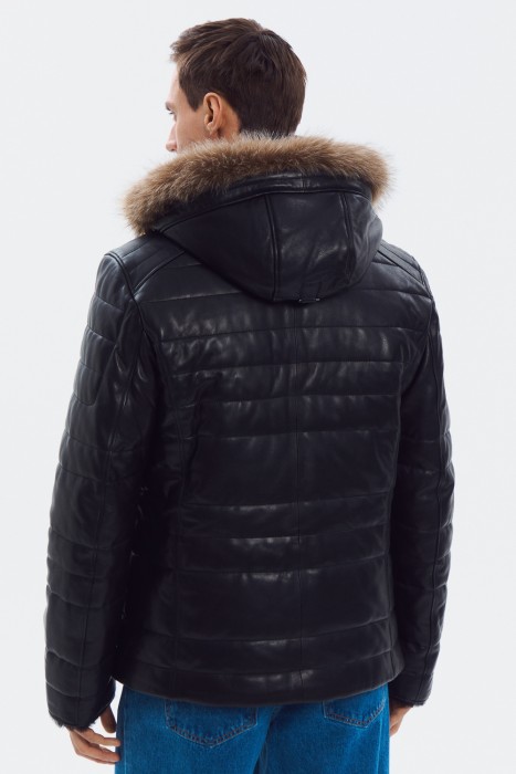 дубленка из натуральной кожи из россии вид сбоку