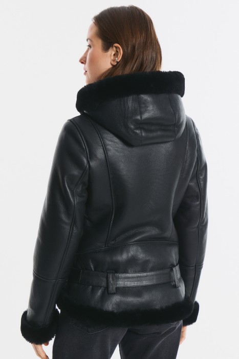 дубленка из натуральной овчины из россии вид сбоку