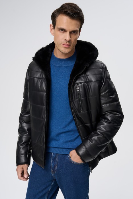 дубленка из овчины и натуральной кожи 728243003 фотография