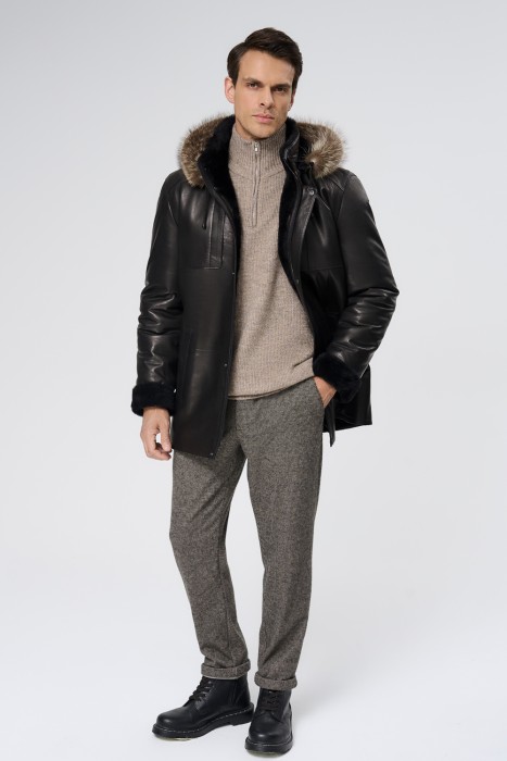 дубленка из овчины и натуральной кожи 726612003 фотография