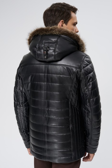 дубленка из овчины и натуральной кожи по цене 30730 руб вид справа