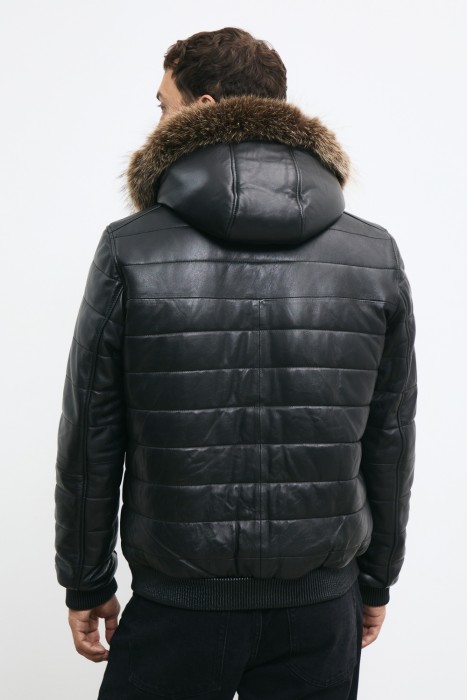 дубленка из овчины и натуральной кожи по цене 25070 руб вид справа