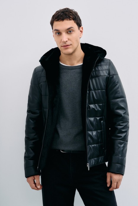 дубленка из овчины и натуральной кожи 781645003 фотография