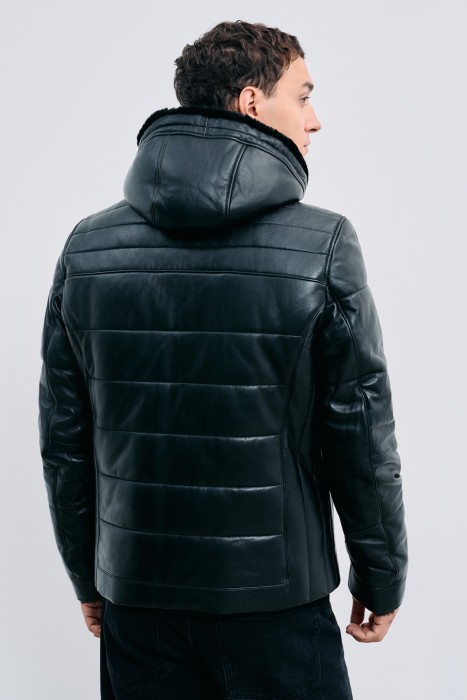 дубленка из овчины и натуральной кожи по цене 27500 руб вид справа