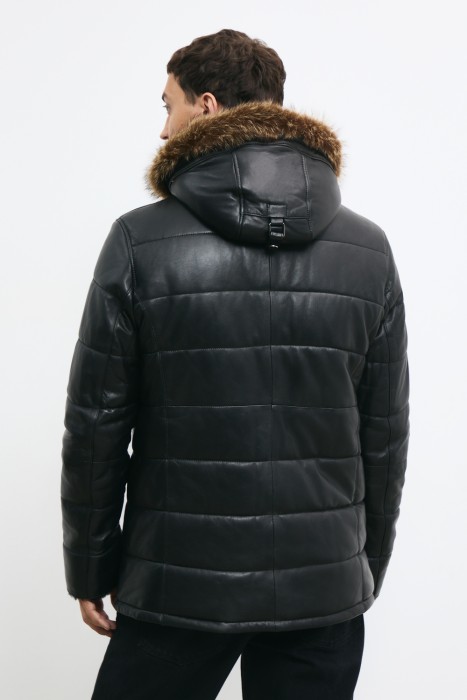 дубленка из овчины и натуральной кожи по цене 26690 руб вид справа