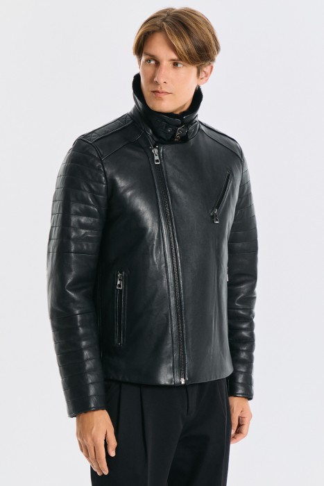 дубленка из овчины и натуральной кожи 781647003 фотография