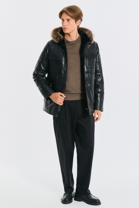 дубленка из овчины и натуральной кожи 781694003 фотография