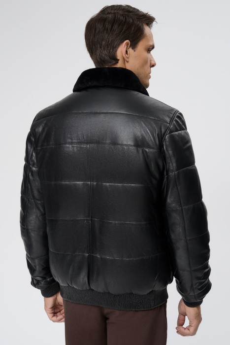 дубленка из овчины и натуральной кожи по цене 29920 руб вид справа