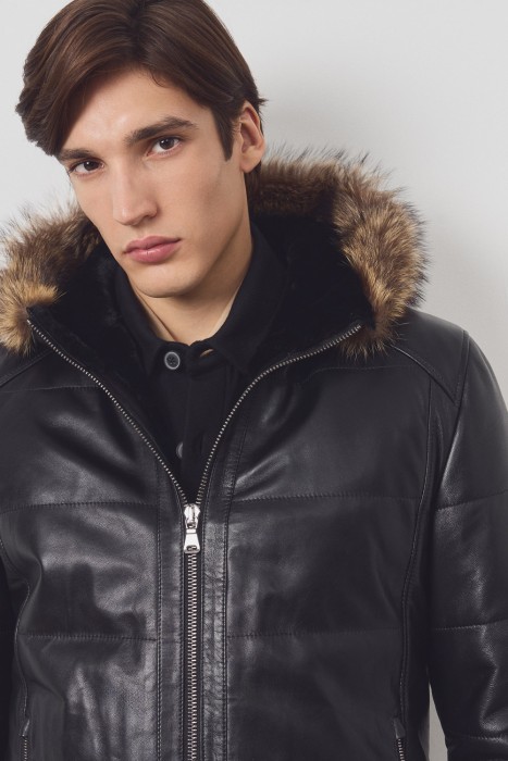 дубленка из овчины и натуральной кожи по цене 28310 руб вид справа