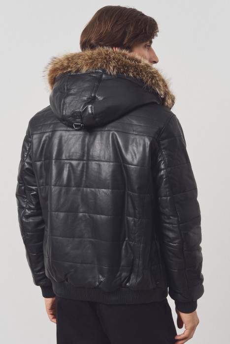 дубленка из овчины и натуральной кожи по цене 28310 руб вид справа