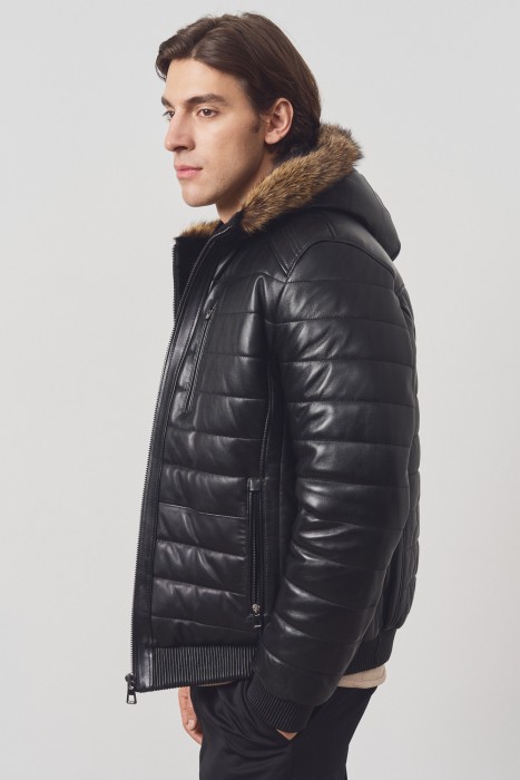 дубленка из овчины и натуральной кожи по цене 29920 руб вид справа