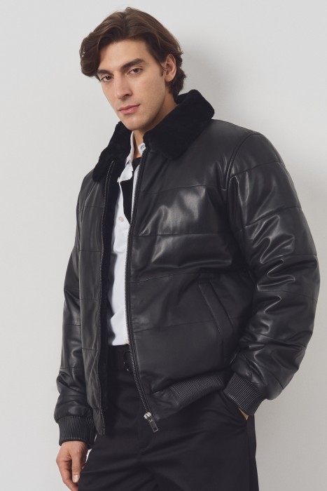 дубленка из овчины и натуральной кожи 793216003 фотография