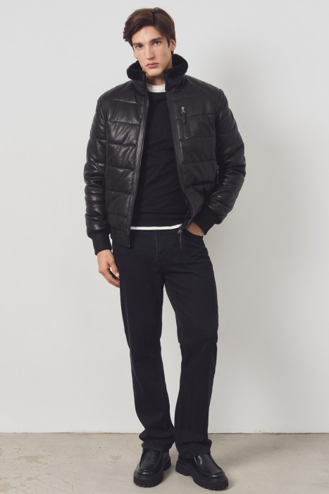 дубленка из овчины и натуральной кожи 794076003 фотография