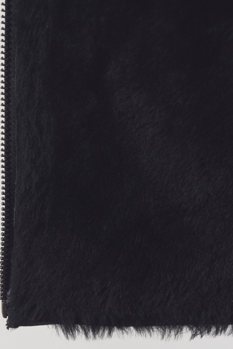 дубленка из овчины и натуральной кожи из россии вид сбоку