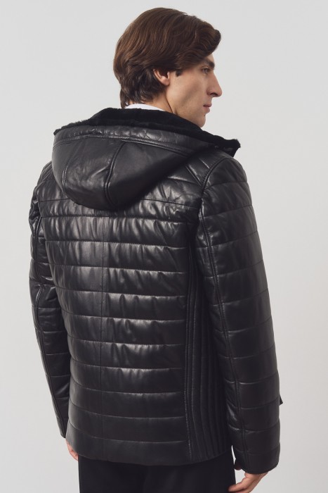 дубленка из овчины и натуральной кожи по цене 25070 руб вид справа