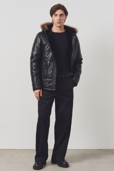 дубленка из овчины и натуральной кожи 793912003 фотография