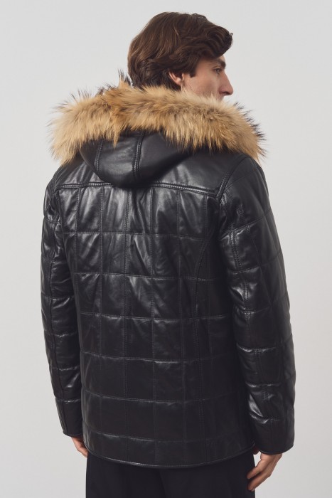 дубленка из овчины и натуральной кожи по цене 20210 руб вид справа