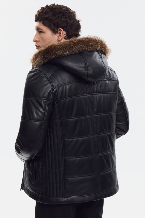 дубленка из овчины и натуральной кожи по цене 33970 руб вид справа