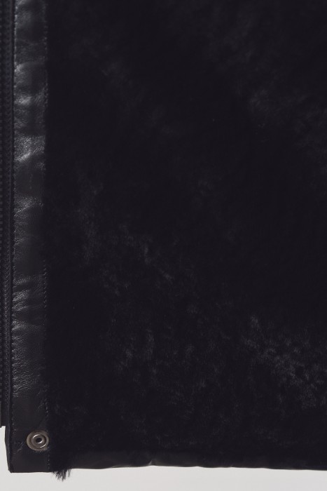 дубленка из овчины и натуральной кожи из россии вид сбоку