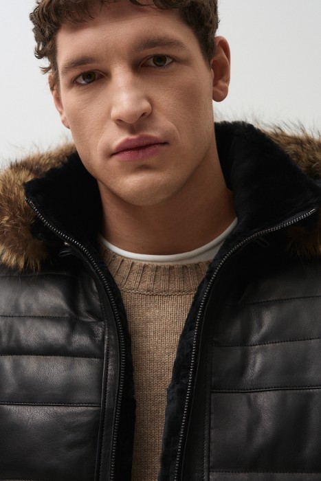 дубленка из овчины и натуральной кожи по цене 22640 руб вид справа