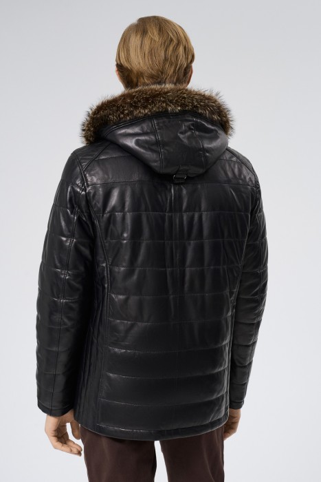 дубленка из овчины и натуральной кожи по цене 28310 руб вид справа