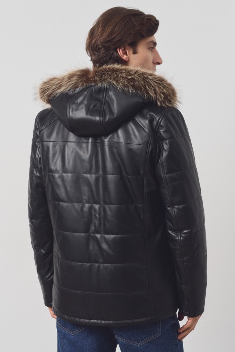 дубленка из овчины и натуральной кожи по цене 27500 руб вид справа