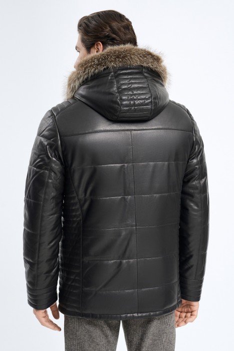 дубленка из овчины и натуральной кожи по цене 30730 руб вид справа