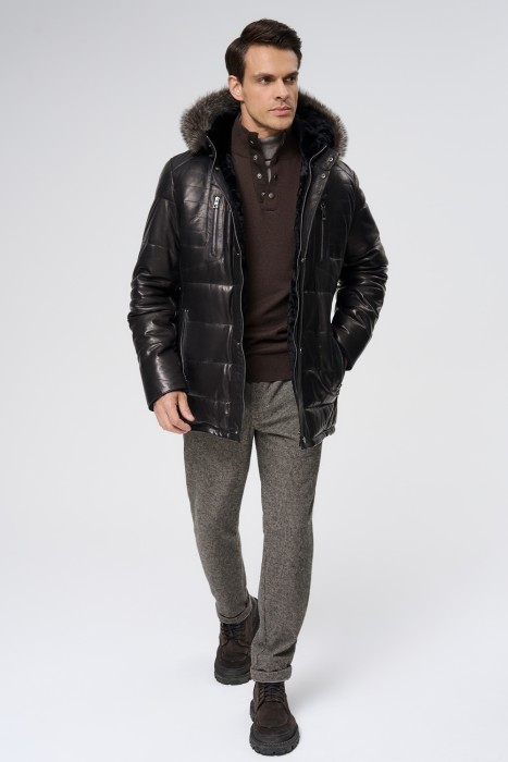 дубленка из овчины и натуральной кожи 726461003 фотография