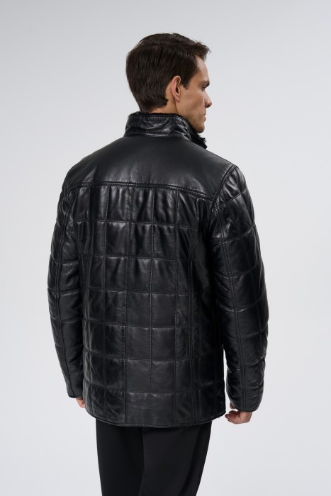 дубленка из овчины и натуральной кожи по цене 28310 руб вид справа