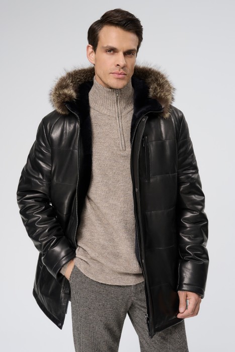 дубленка из овчины и натуральной кожи 726628003 фотография