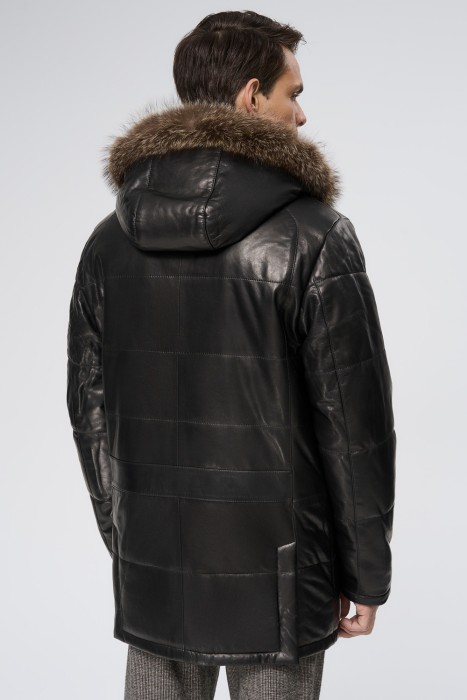 дубленка из овчины и натуральной кожи по цене 33970 руб вид справа