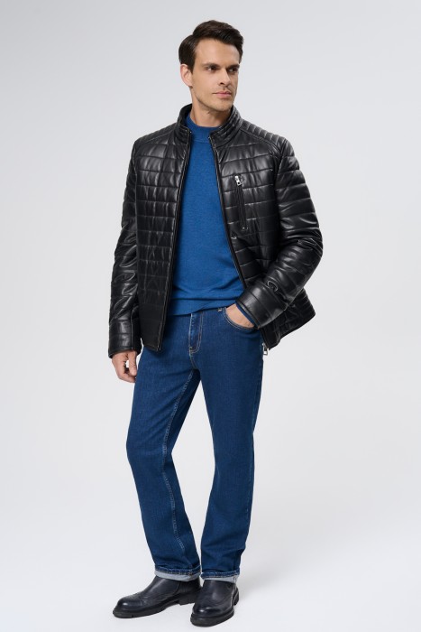 дубленка из овчины и натуральной кожи по цене 20210 руб вид справа