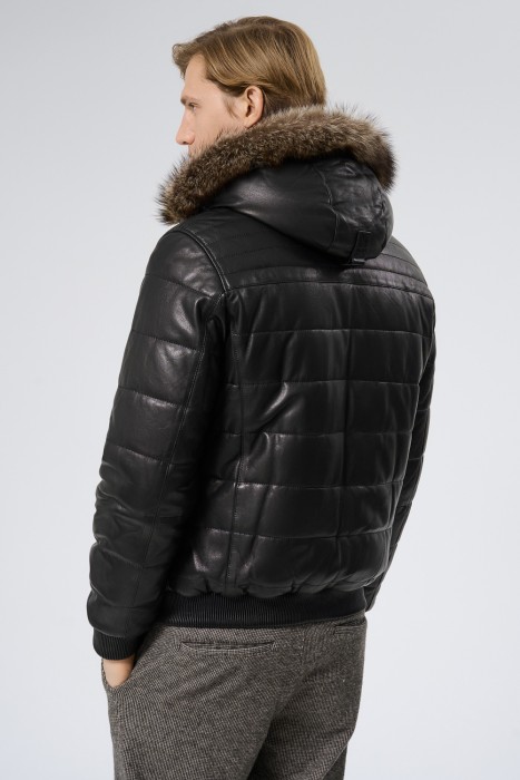 дубленка из овчины и натуральной кожи по цене 28310 руб вид справа