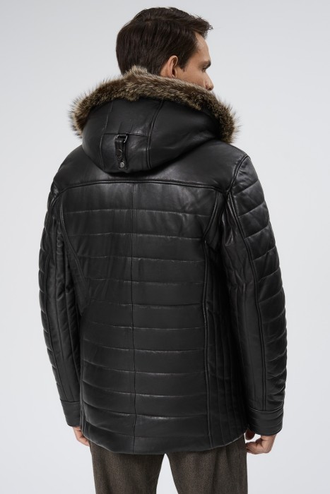 дубленка из овчины и натуральной кожи по цене 32360 руб вид справа