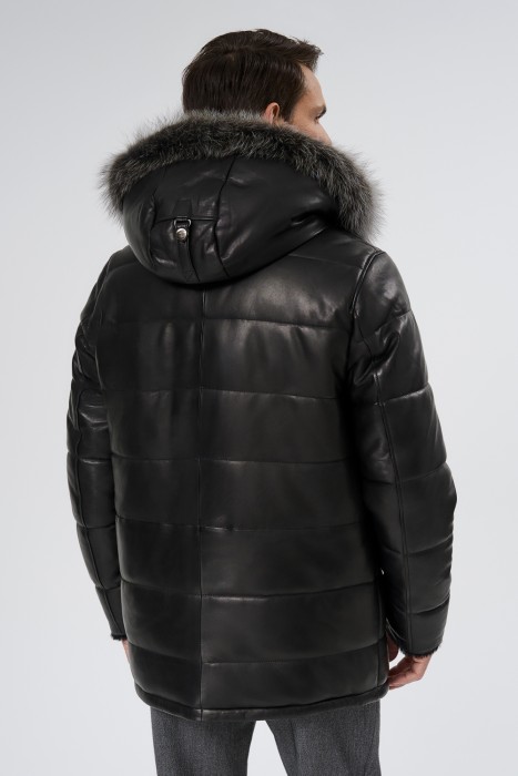 дубленка из овчины и натуральной кожи по цене 30730 руб вид справа