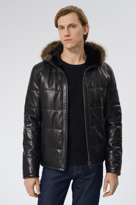 дубленка из овчины и натуральной кожи 735304003 фотография