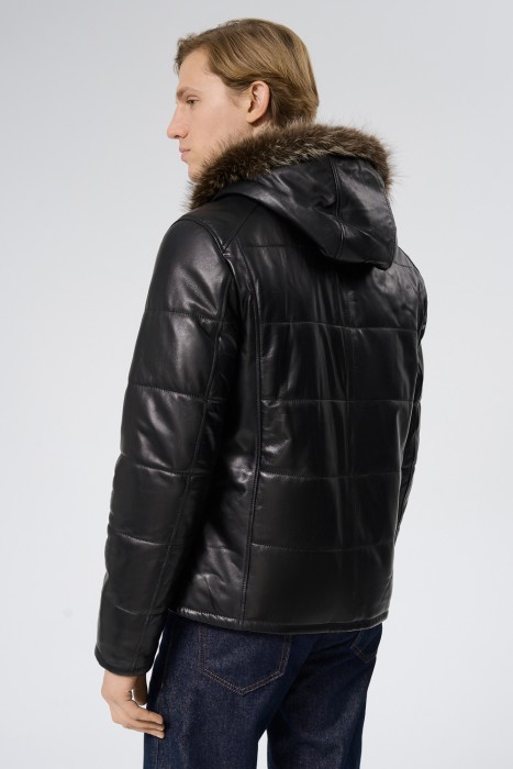 дубленка из овчины и натуральной кожи по цене 28310 руб вид справа