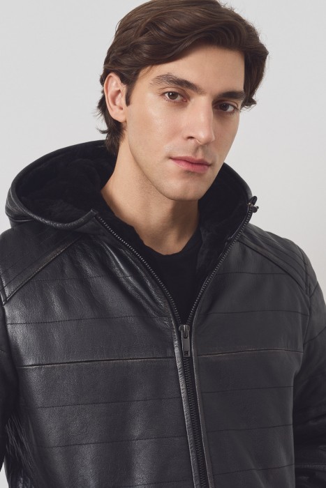 дубленка из овчины и натуральной кожи по цене 28310 руб вид справа