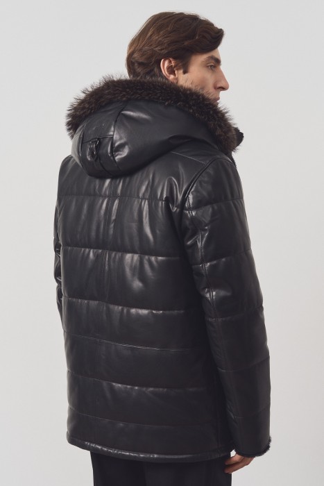 дубленка из овчины и натуральной кожи по цене 30730 руб вид справа