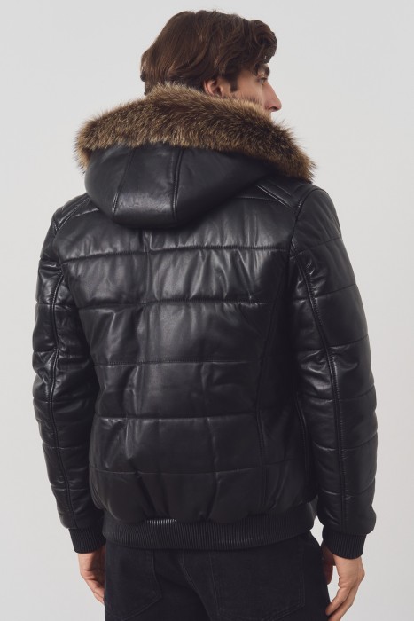 дубленка из овчины и натуральной кожи по цене 34780 руб вид справа