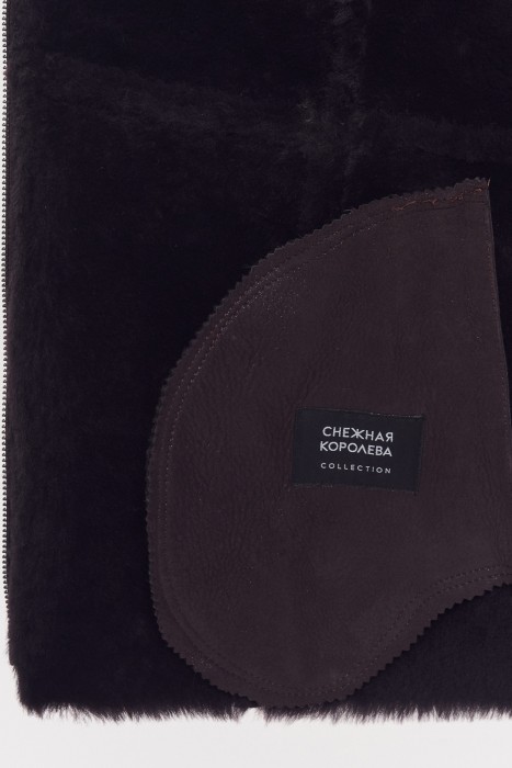 дубленка из овчины с капюшоном из россии вид сбоку