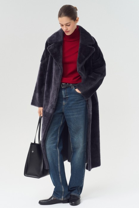 дубленка из овчины с поясом 778769003 фотография