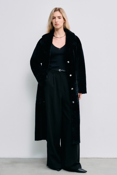 дубленка из овчины с поясом 778765003 фотография